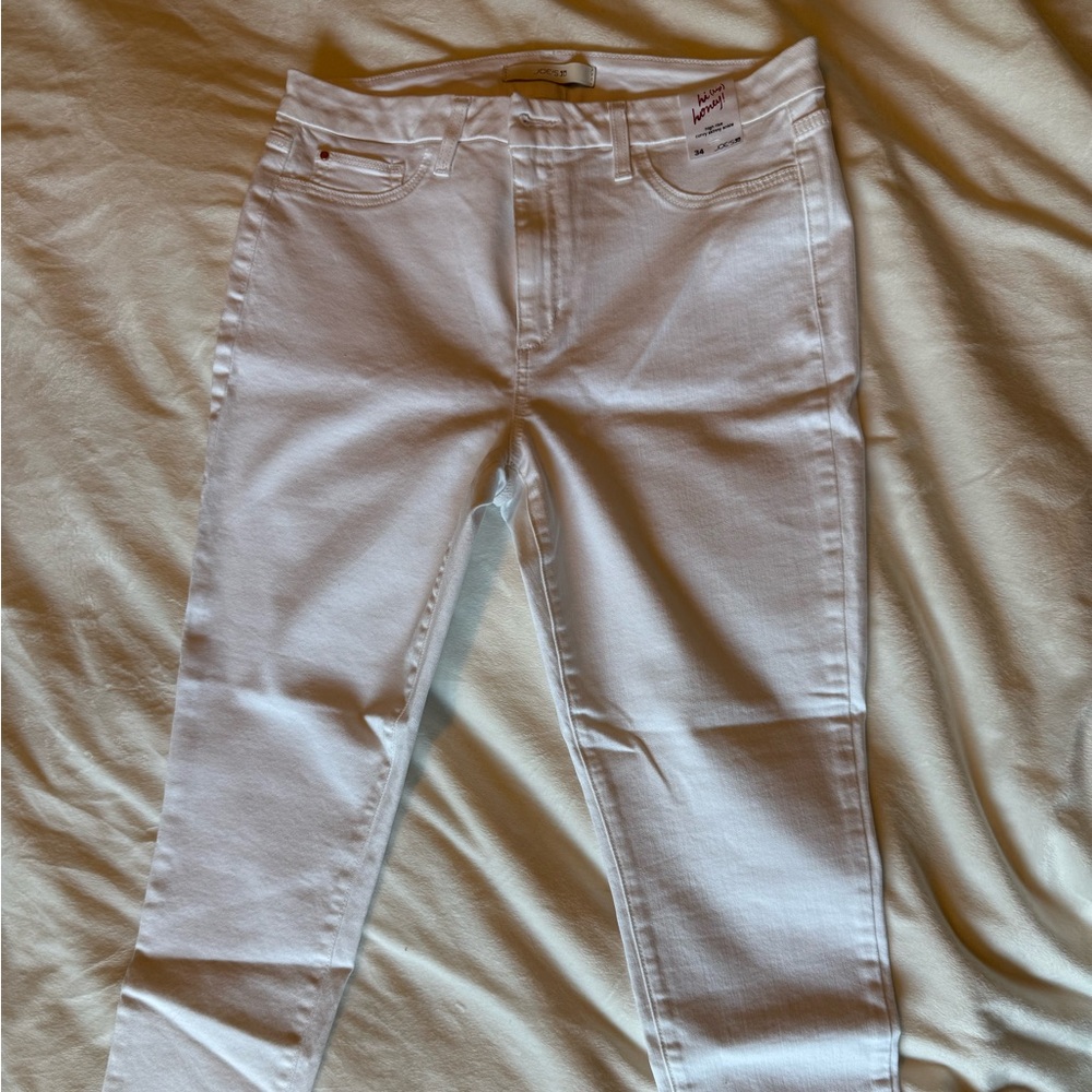 Joe's Jeans Hi Rise Honey Curvy White Skinny Ankle Jeans - Stretch